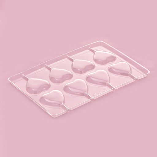 Форма для шоколада и конфет Сердце, 27.2?18.2 см, 8 ячеек, прозрачная