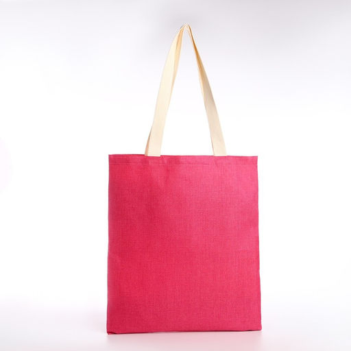 Сумка-шопер без застёжки, из текстиля, цвет розовый - Simaland фото 2