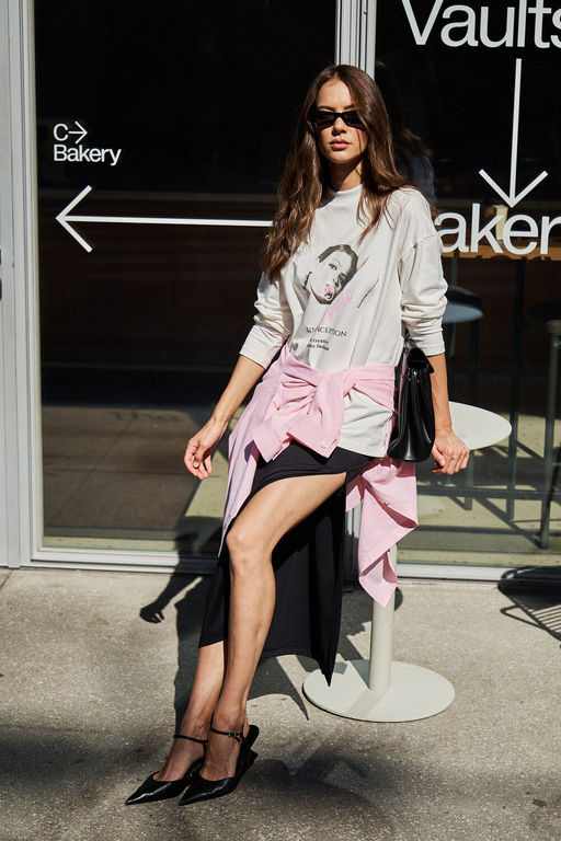 Лонгслив оверсайз с принтом