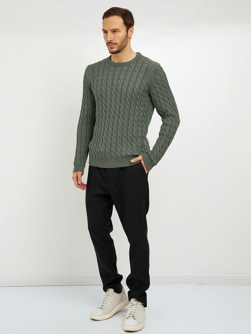 джемпер мужской из хлопка с косами - Glenfield фото 2