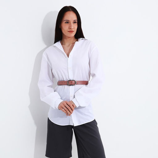 Ремень женский, ширина 3 см, винт, пряжка металл, цвет пудра - Simaland фото 3