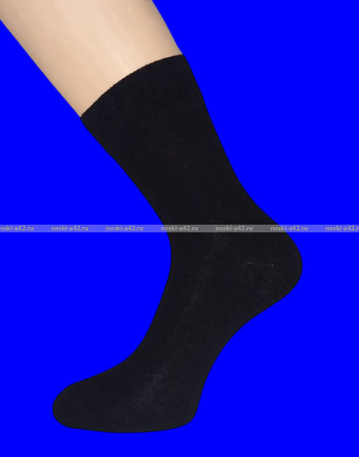 Цена за 5 пар. 5 ПАР - САРТЭКС носки мужские С ЛАЙКРОЙ арт. В-35 ЧЕРНЫЕ