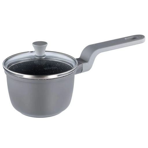 52194 WERNER Ковш MINI 10х6,75см/0,5л из литого алюминия со стеклянной крышкой, бакелитовой ручкой с покрытием Soft Touch. Толщина стенок/дна: 1,5/3,0мм. Цвет: серый.  фото 9