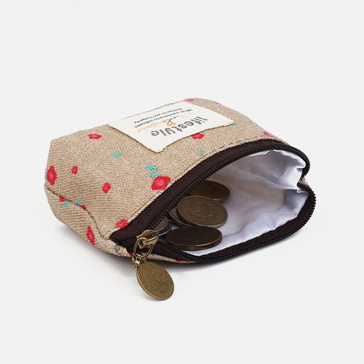 Кошелёк на молнии, цвет бежевый - Simaland фото 3