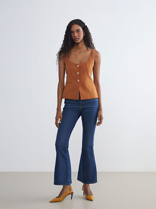 Flare Kad?n Jean Pantolon