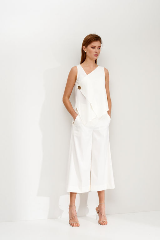 Брюки кюлоты прямого силуэта Mel (Цвет: Молочный) - Morozov Amavie фото 6