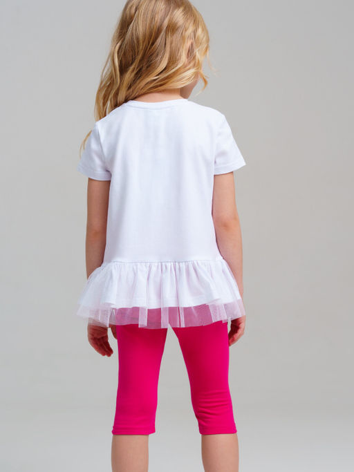 12522281 Комплект для девочек: фуфайка (футболка), брюки (легинсы)