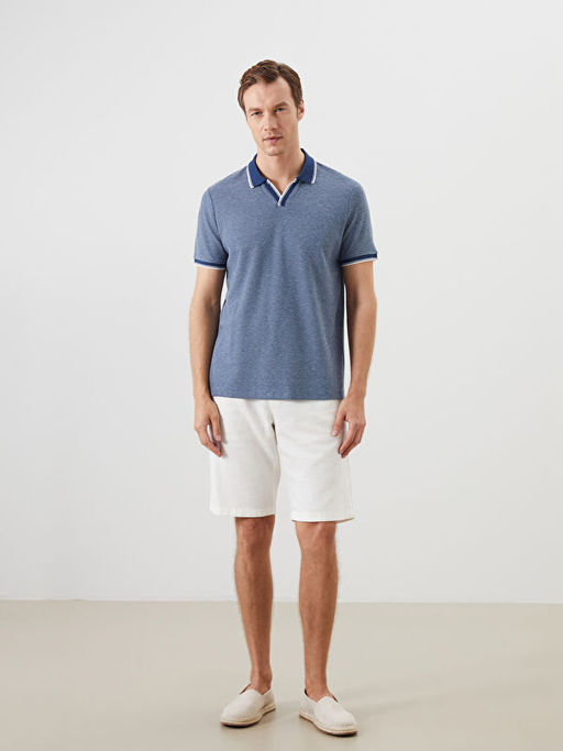 Polo Yaka Desenli Erkek Ti??rt