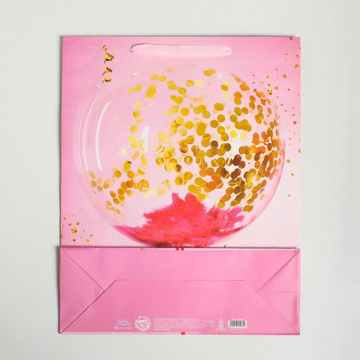 Пакет ламинированный вертикальный С Днем Рождения!, L 31 40 11,5 см - Дарите счастье фото 4