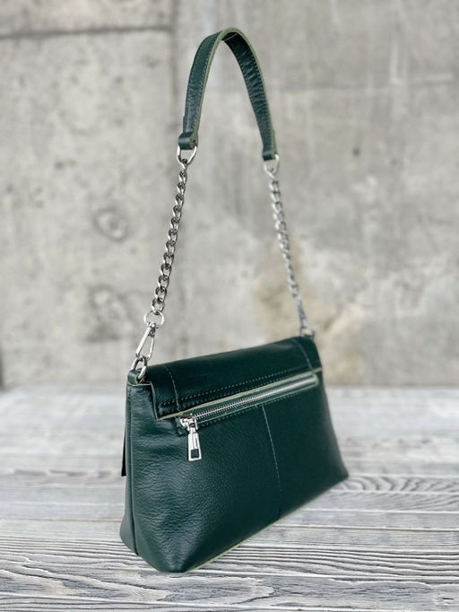 Женская кожаная сумка через плечо 8722-9 Грин - Sergio valentini фото 3