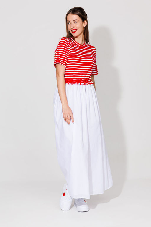 Платье NIKVA н534 красный/молоко  фото 2