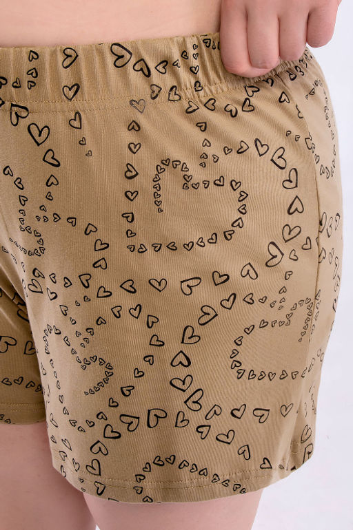 Арт. 9163 Пижама с шортами 50-58 (5 шт) Цвет:коричневый - Калинка фото 4