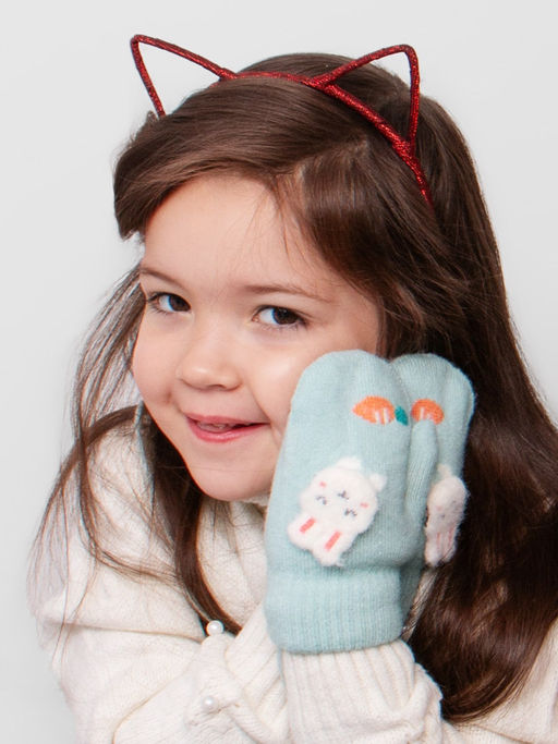 Варежки детские на шнурке Kim Lin  фото 2