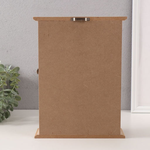 Ключница настенная Круги. Ключи и сердце, дерево, 6 крючков, розовый, 6.5?20?26.5 см