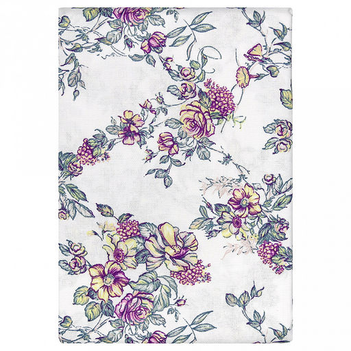 "Сиреневый букет К" Скатерть 220х145см, длина стола до 180см, на 8-10 персон, хлопок "Премиум" 186г/м2, "Домашняя мода" (Россия)