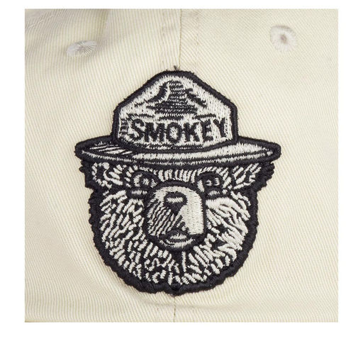 Бейсболка AMERICAN NEEDLE арт. 20001B-SBEAR Smokey Bear Washed Slouch (белый)  фото 3