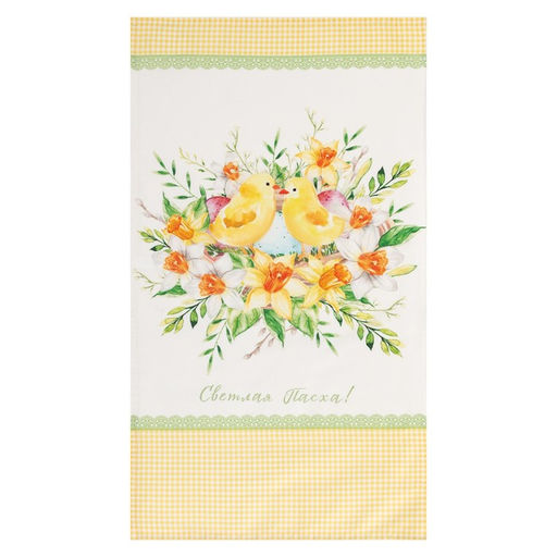 Полотенце Цыплята 40х73 см, 100% хл, саржа 190 гр/м2 - Этель фото 2