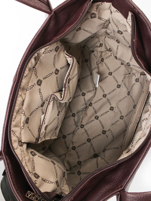 LACCOMA сумка Флоренция-Y2005-бордовый эко кожа хлопок