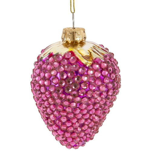 Украшение новогоднее "Клубника", L6 W6 H8 см