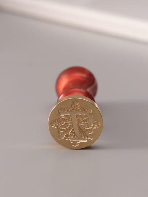 Печать для сургуча с пластиковой ручкой «Буква T на вензеле», 2.5×2.5×6.3 см