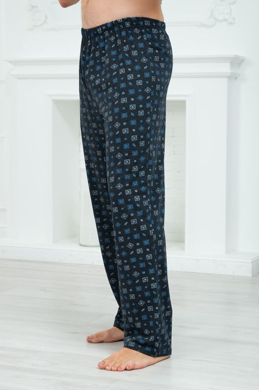 Брюки домашние мужские из кулирки темно-серый макси - Амадэль фото 5