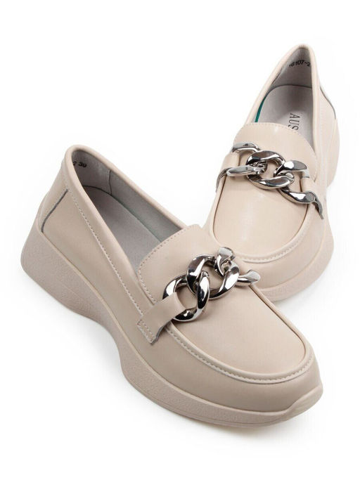 06-YG107-2 BEIGE Туфли женские (натуральная кожа)