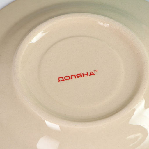 Чайная пара керамическая Доляна Морской мир, 2 предмета: чашка 200 мл, блюдце d=14,5 см, цвет голубой  фото 4