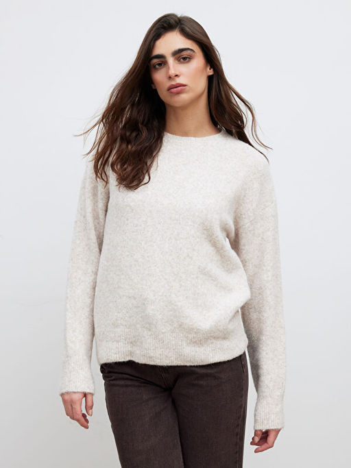 Bisiklet Yaka Kad?n Triko Kazak