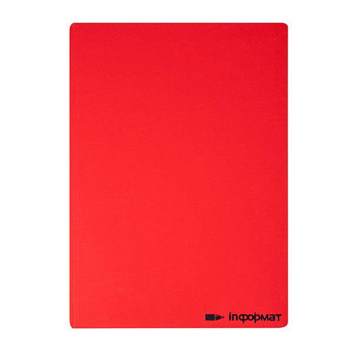 Тетрадь 60 л. А5 клетка, на скрепке, офсет INFORMAT КРАСНАЯ мелованный картон, глянцевая л...