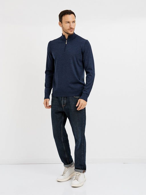 водолазка мужская базовая из шерсти с молнией - Glenfield фото 3