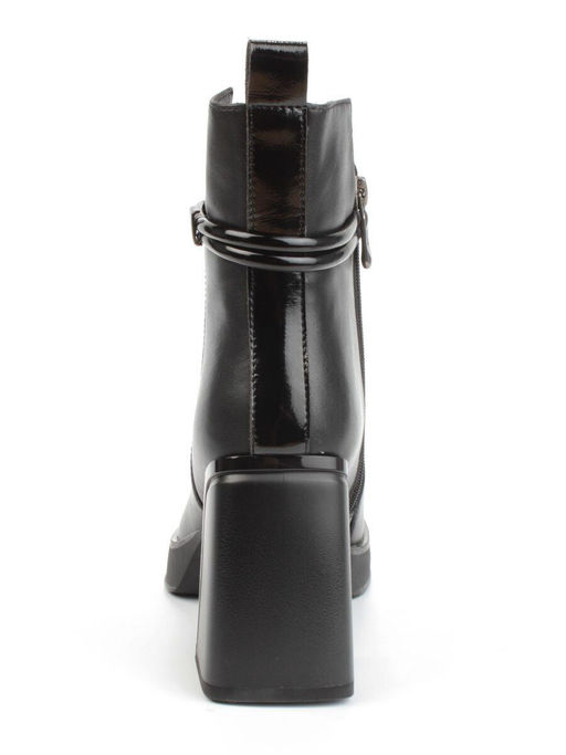 04-M3-838 BLACK Ботильоны зимние женские (натуральная кожа, натуральный мех)