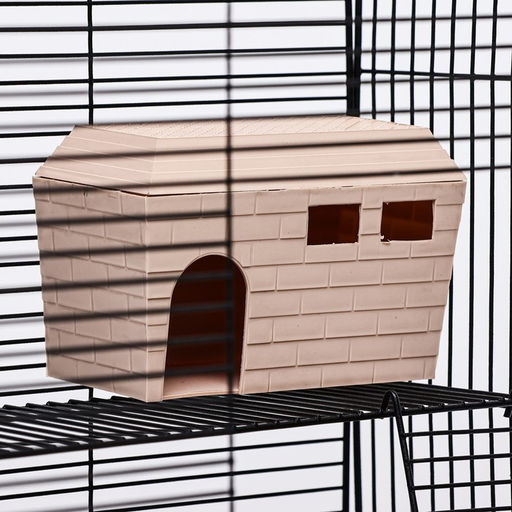 Клетка для грызунов Пижон №10, 2 этажа, разборная, 42 х 30 х 37см (+домик,колесо,миска), бежевая - Simaland фото 7