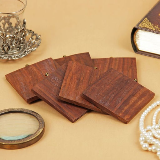 Подставка под горячее «Домик», 6 шт., 8.5×10×10 см, дерево