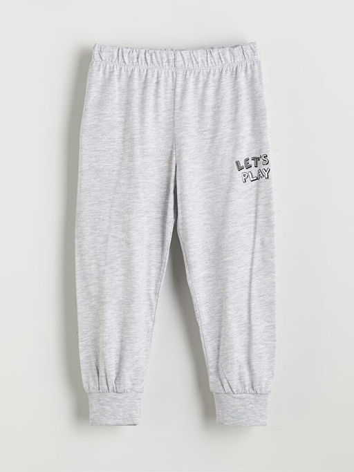 Bask?l? Erkek ?ocuk Pijama Alt