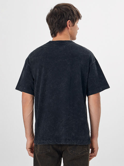 Футболка мужская черная с обработкой эйсид - Mark formelle фото 5