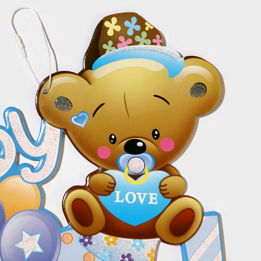 Украшение на гендер пати «Подвеска Baby Boy», 28.5×26 см, голубое