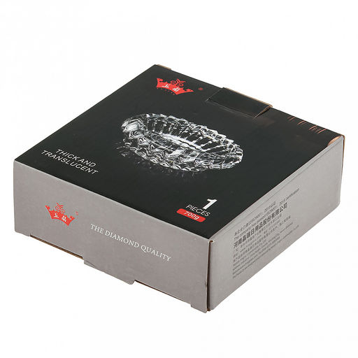 Пепельница стеклянная "Авиньон" д13,5см, h4,8см, под хрусталь, в коробке (Китай)