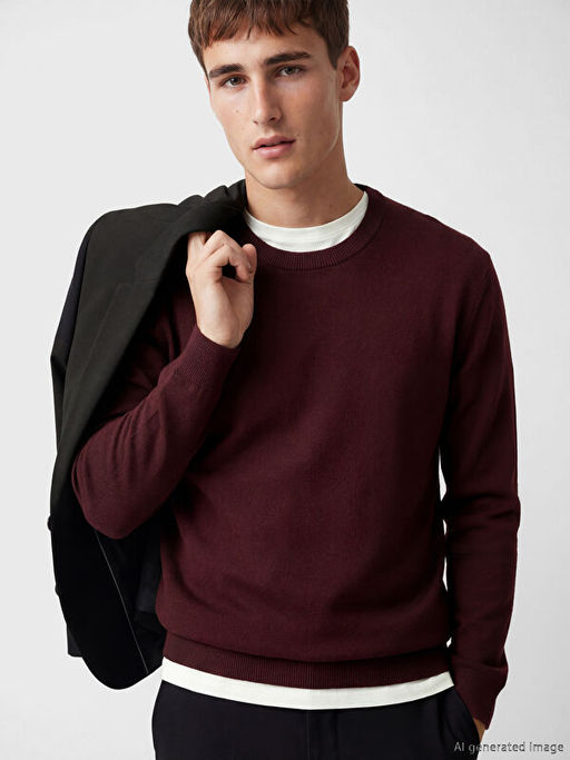 Bisiklet Yaka Erkek Triko Kazak