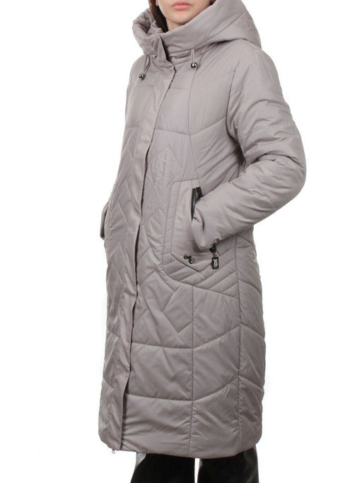TR-2303 GRAY BEIGE Пальто зимнее женское (верблюжья шерсть)