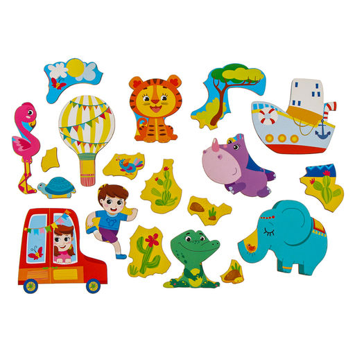 Рамка - вкладыш «Джунгли зовут», 19 деталей