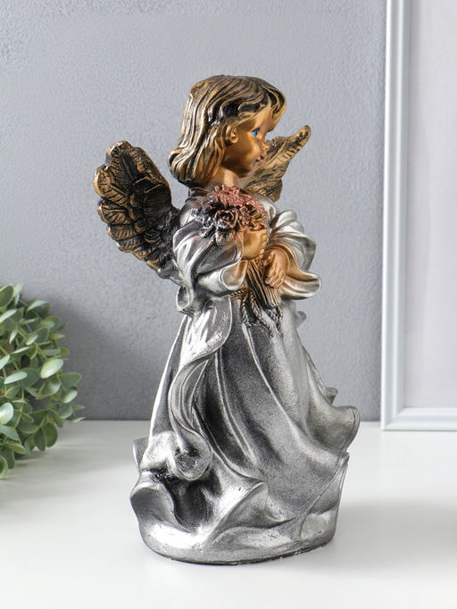 Фигура "Ангел в платье" большой" бронза 35х19х15 см