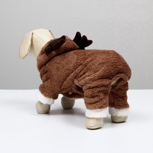 Новогодний костюм для животных Олень, L (ДС 30, ОГ 42 см), коричневый - Simaland фото 5