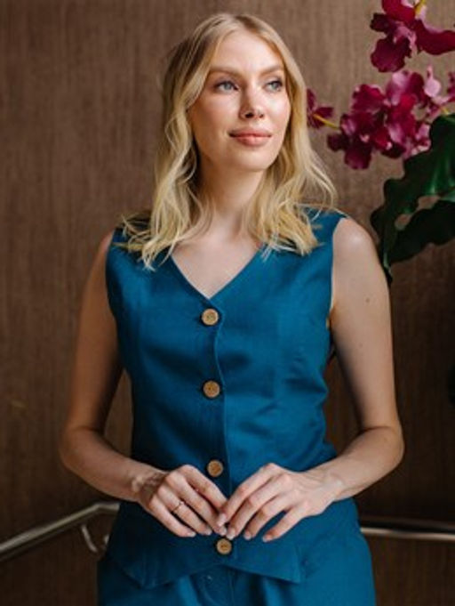 ЖИЛЕТ лен 60%, вискоза 40% - Волтри фото 2