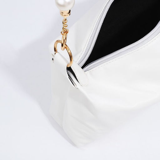 Сумка-багет на молнии, цвет белый - Simaland фото 5