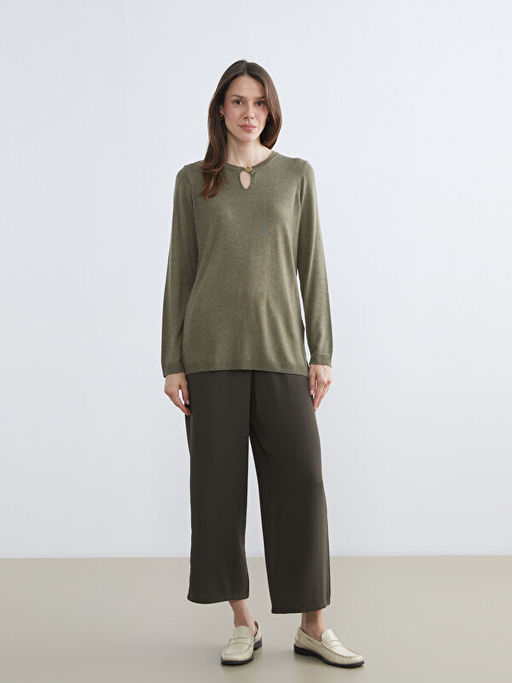 Bisiklet Yaka Kad?n Triko Kazak