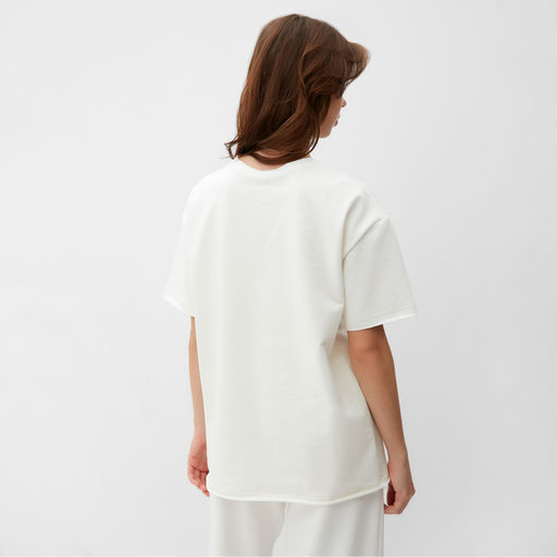 Футболка женская MINAKU OVERSIZE FIT: SPORTY & STYLISH, цвет экрю, размер 44