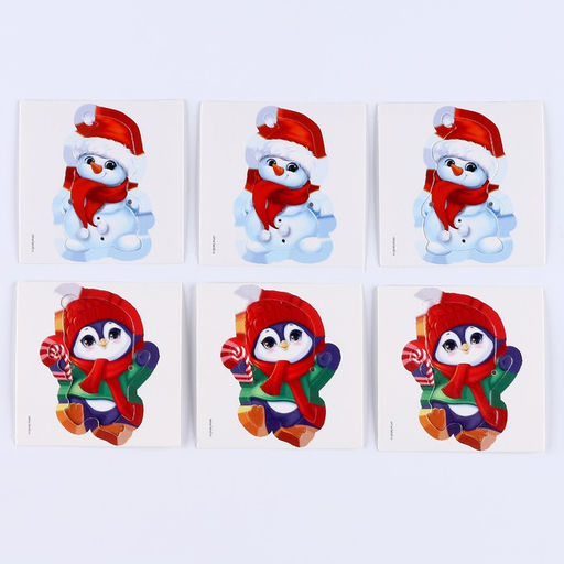 Гирлянда своими руками из помпонов на новый год «Снеговик и пингвин», набор для творчества