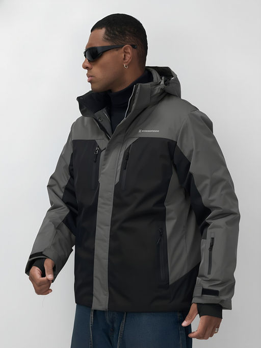 Горнолыжная куртка мужская зимняя темно-серого цвета 7612TC - Mtforce фото 6