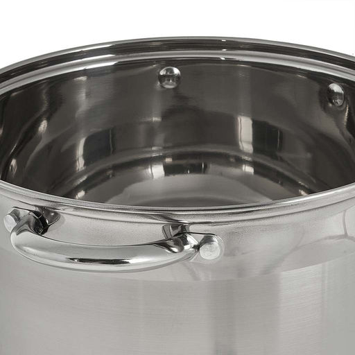 Кастрюля со стекл.крышкой нерж. 15 л, 28*23 см, WEBBER арт. ВЕ-369/2