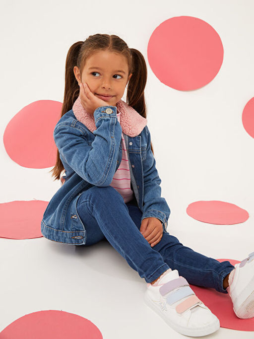 Beli Lastikli Basic K?z ?ocuk Jean Pantolon